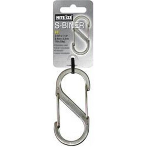 Nite Nite S-Biner Size No.4 Silver 2 in 1 Carabiner sb40311